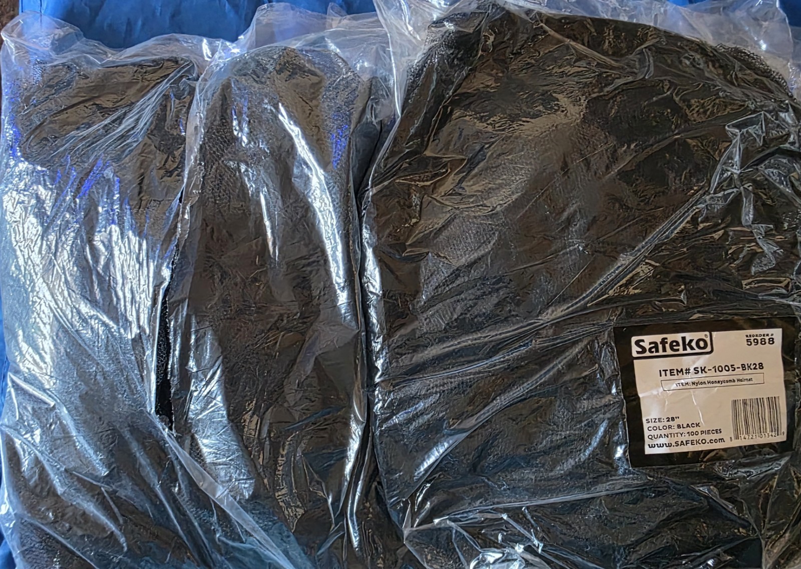 Safeko Hair Nets Approximately 900 PCS Nylon Hairnets 28″ Black