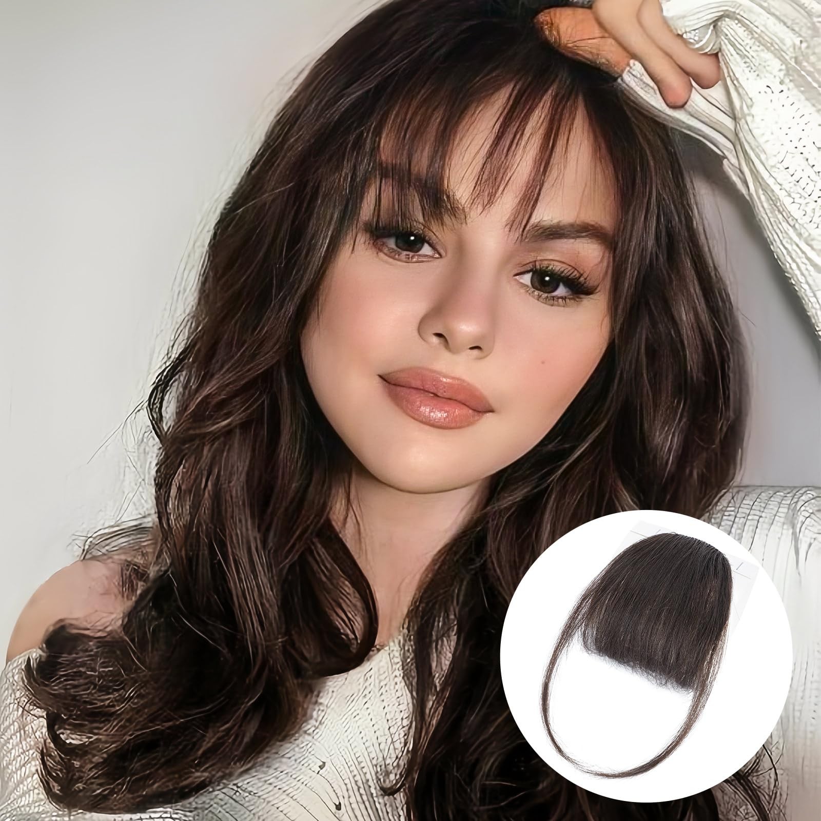 Clip in Bangs Real Human Hair Bangs Hair Clip Fringe with Temples Hairpieces …