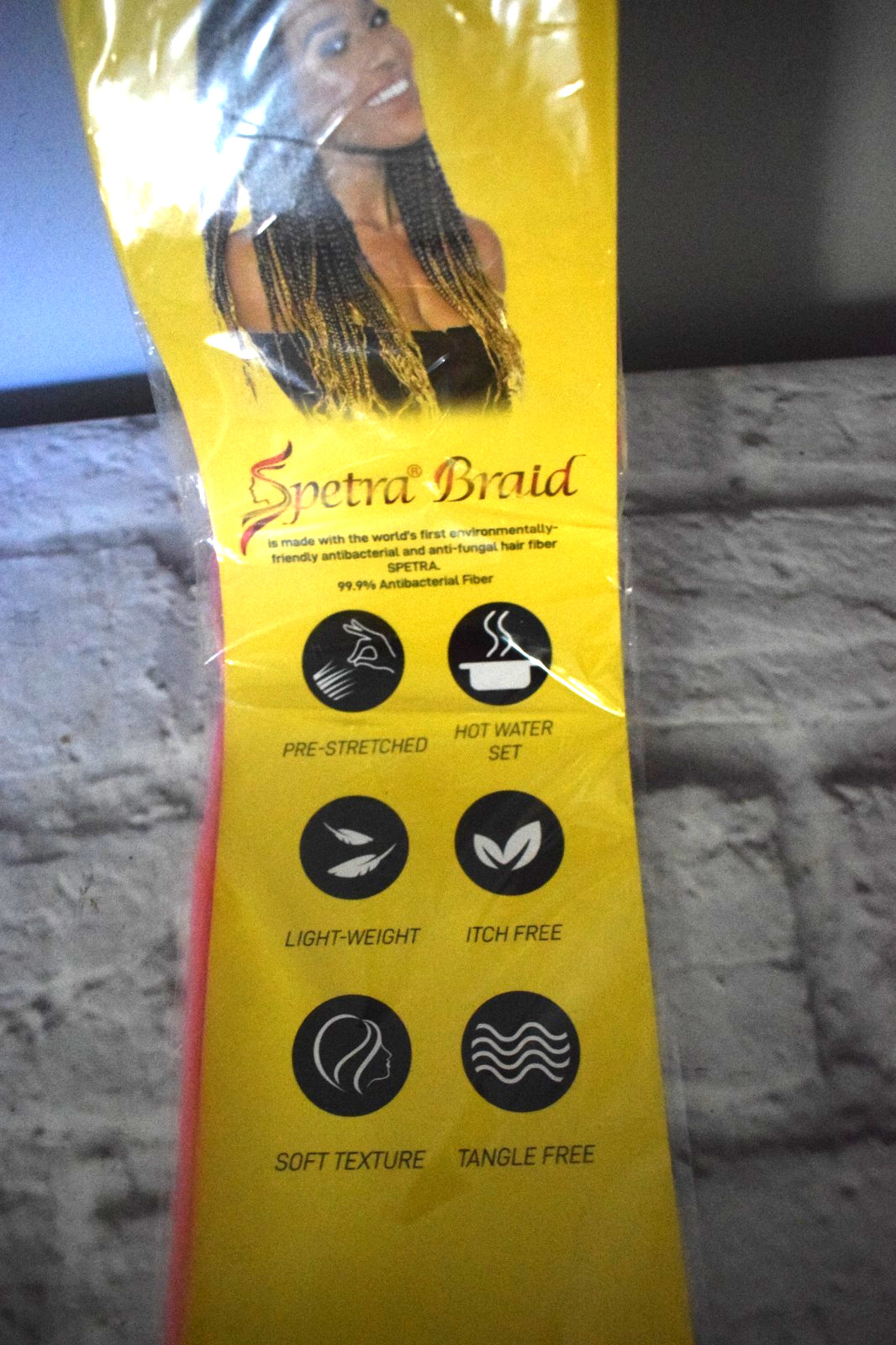 Spetra Pink Braiding Hair Pre stretched Anti-bacterial Fiber Tangle Free Unopene