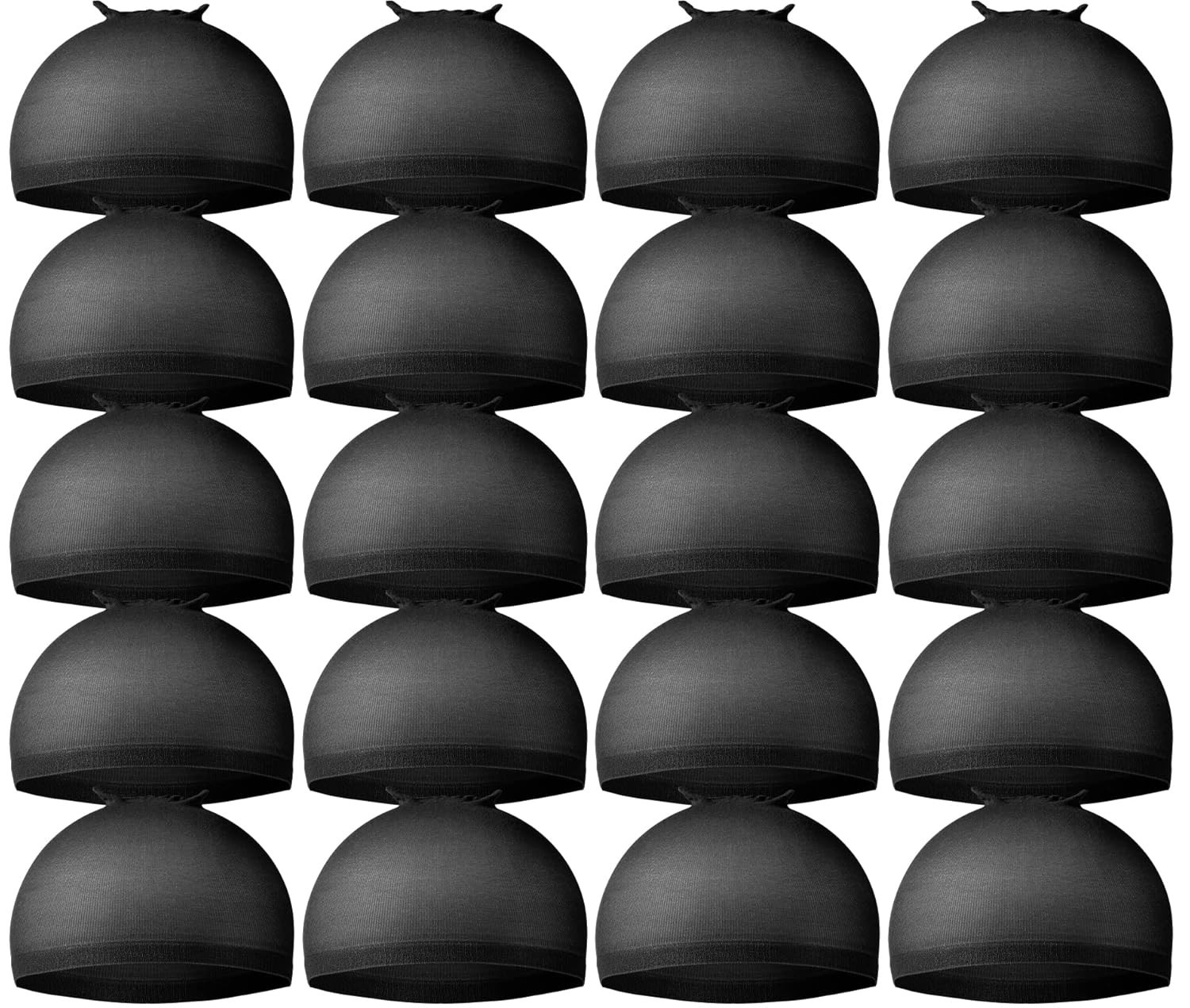 20 Pack Strong and Light Black Wig Caps – Perfect for Daily Wear and Active Use