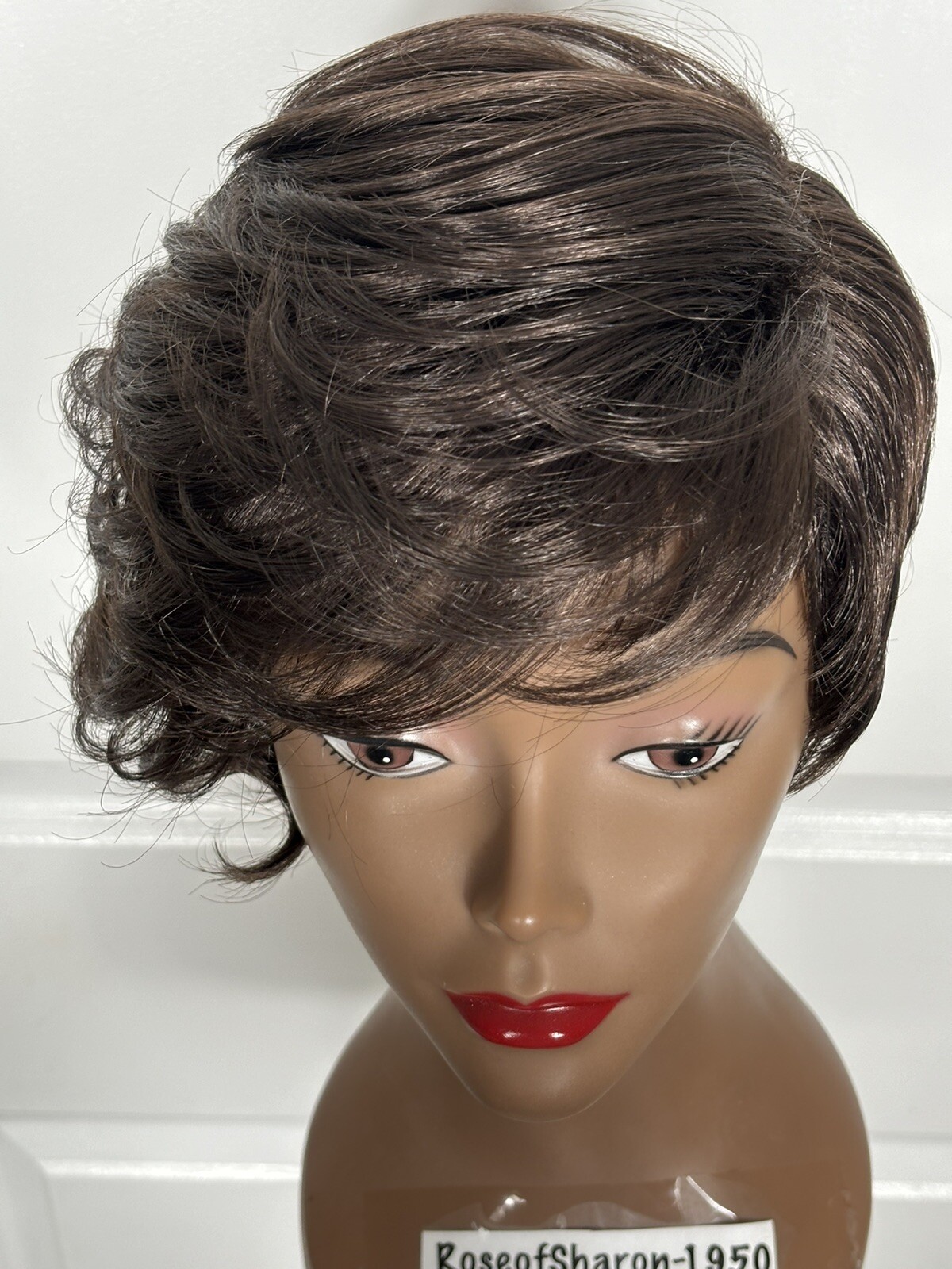 Diana Bohemian Asymmetrical Wig size Average Dark Brown Left Part CLEAN GUC J-5