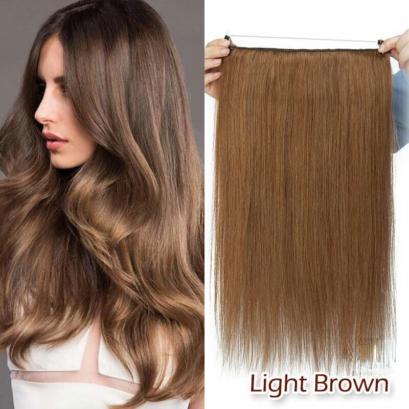 Ombre 60g Handmade Flip Human Hair Extensions Invisible Wire good Hair Weft