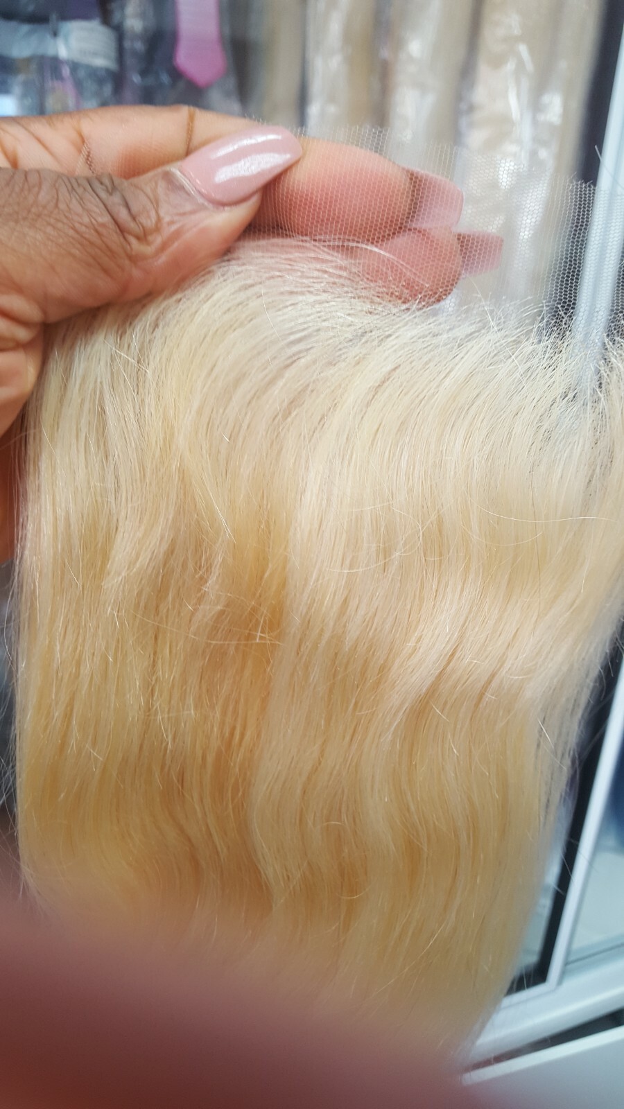 22INCH 5X5 HD WIDER BLONDE 613# LACE CLOSURE 100% BRAZILIAN HUMAN HAIR BODY WAVE