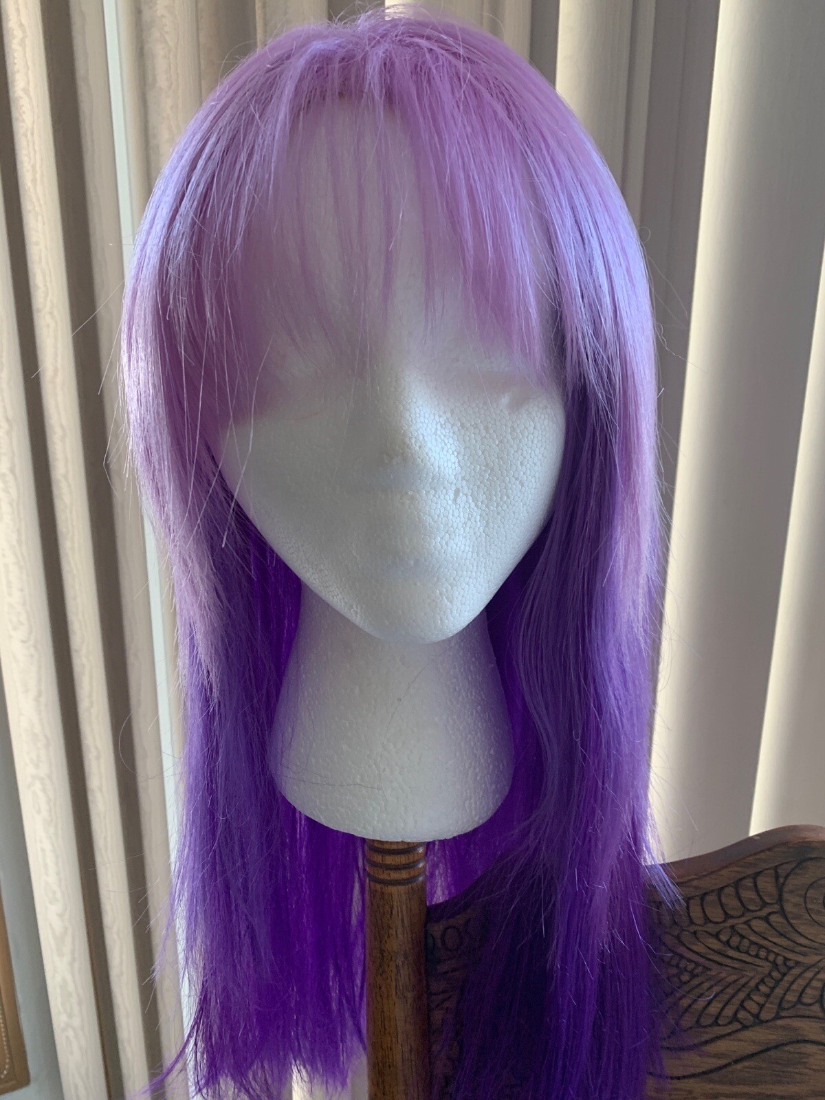 Wig Unicorn Mermaid Purple Pink Purple Ombre Bangs Rainbow Cosplay USA Hallowee