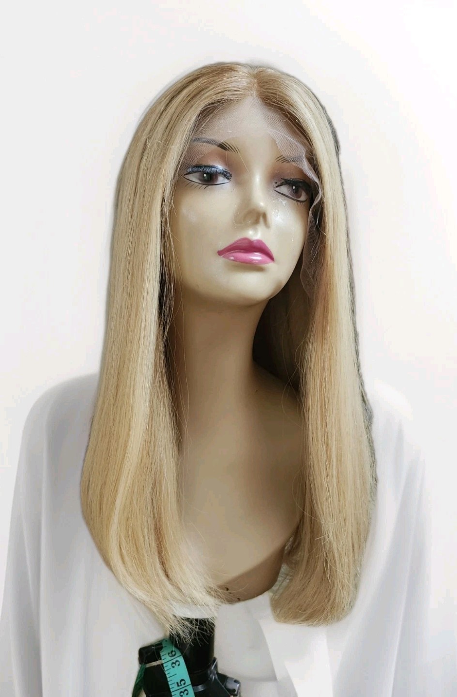 100% HUMAN HAIR A GOLDEN BLONDE LACE TOP WIG 22” M CAP
