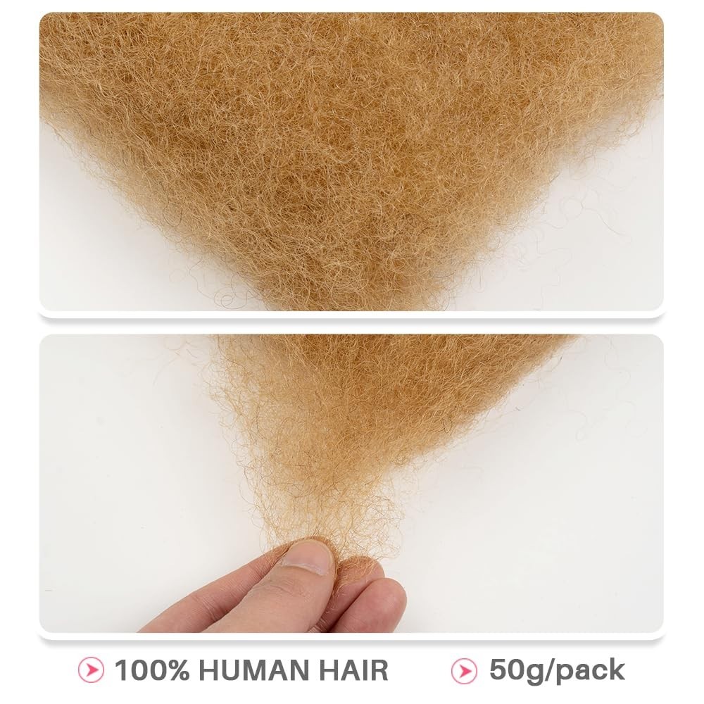 Soft Afro Kinky Human Hair Bulk for Dreadlock Extensions – Honey Blonde Style