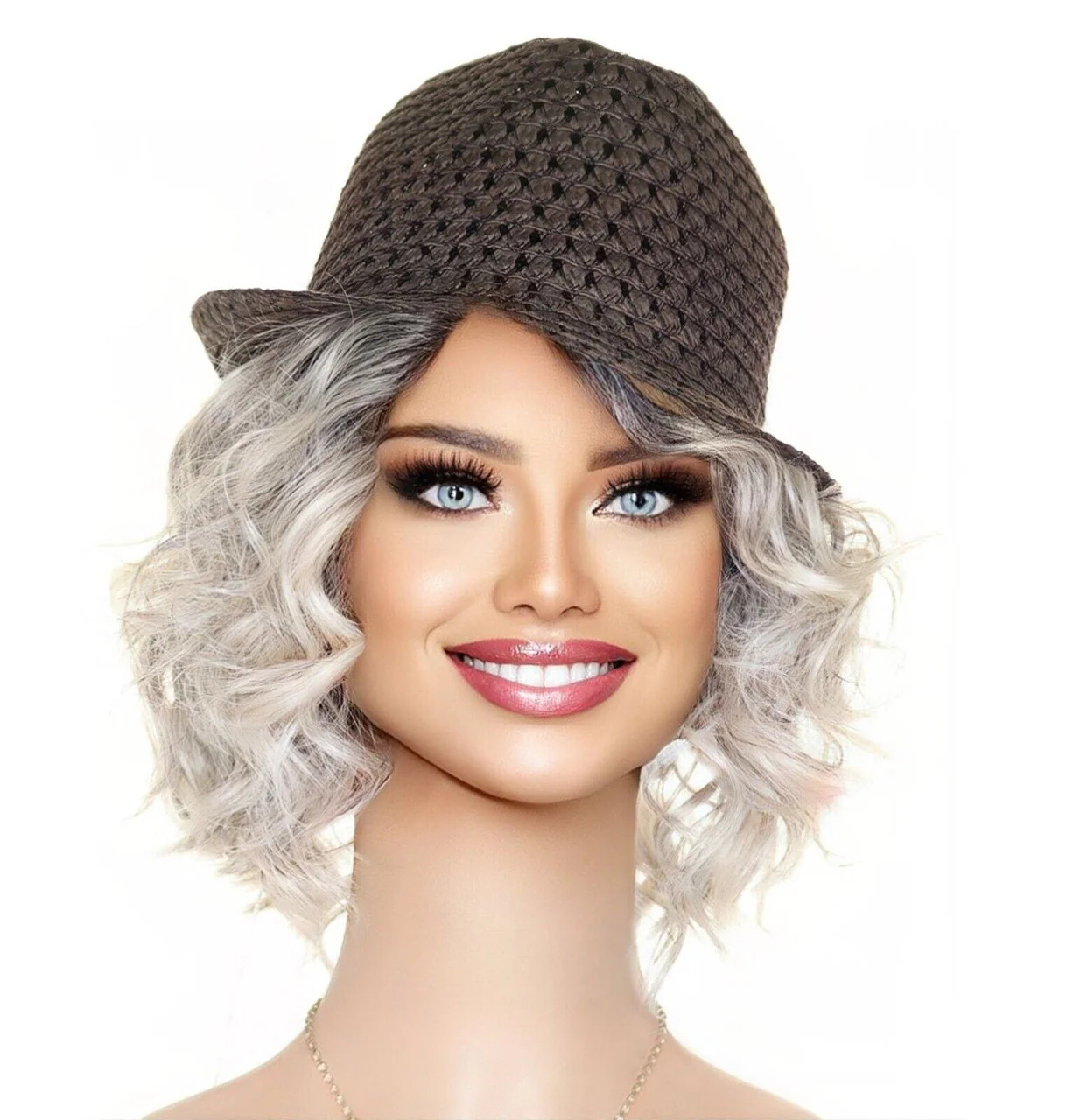 ATTITUDE RENE OF PARIS Orchid Wigs – LACE FRONT – New WAVY SILVER MIST ROOTED