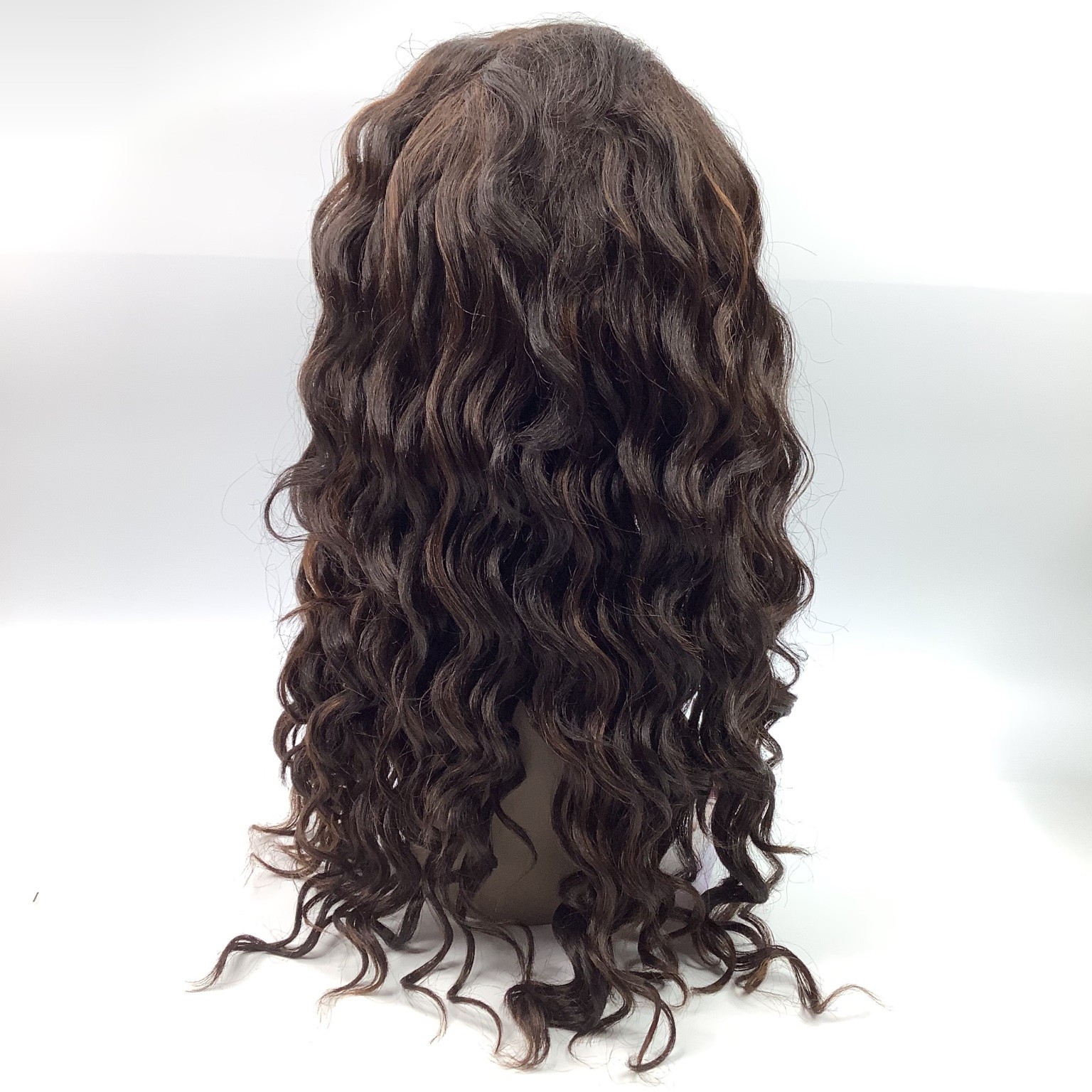SIGNATURE S.K.909 Synthetic Wig Wavy F4/30 Dark Brown Auburn Highlights