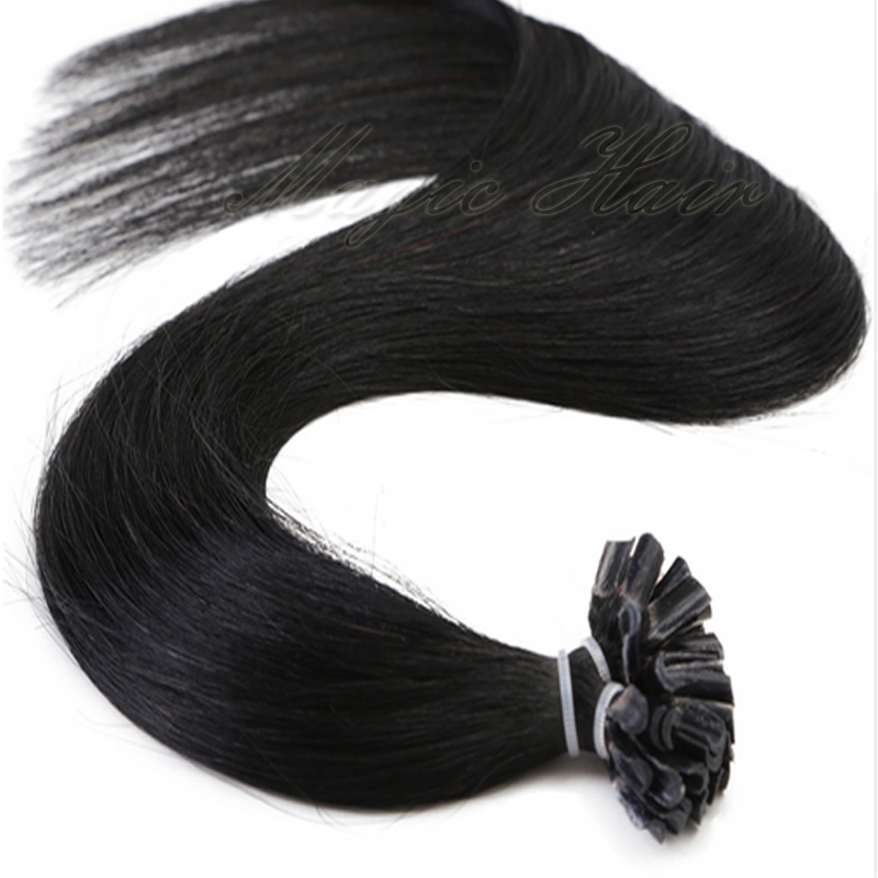 50/100/200S 7A Pre Bonded Keratin U Tip Nail Remy Real Human Hair Extensions 1g