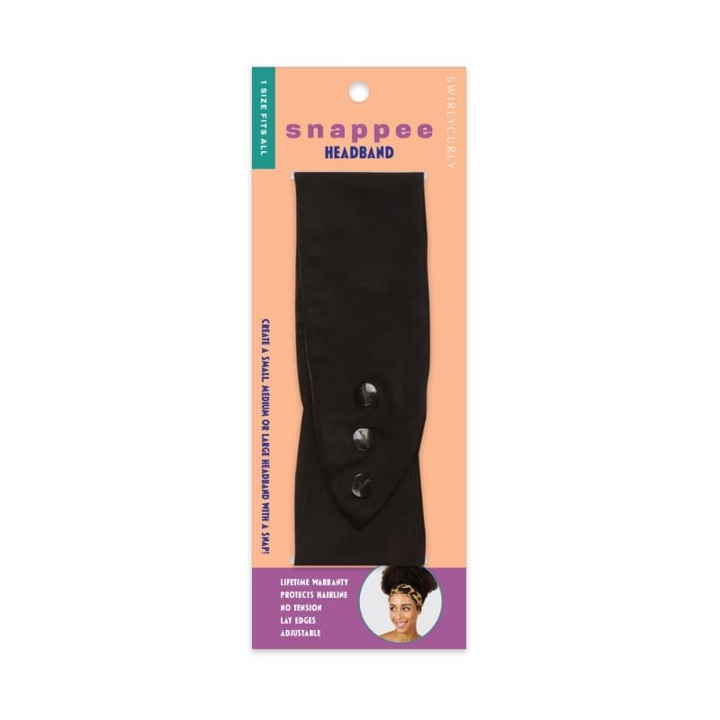 Women’s Fashion Headband for Natural, Curly Hair | No 1 Count (Pack of 1) Black