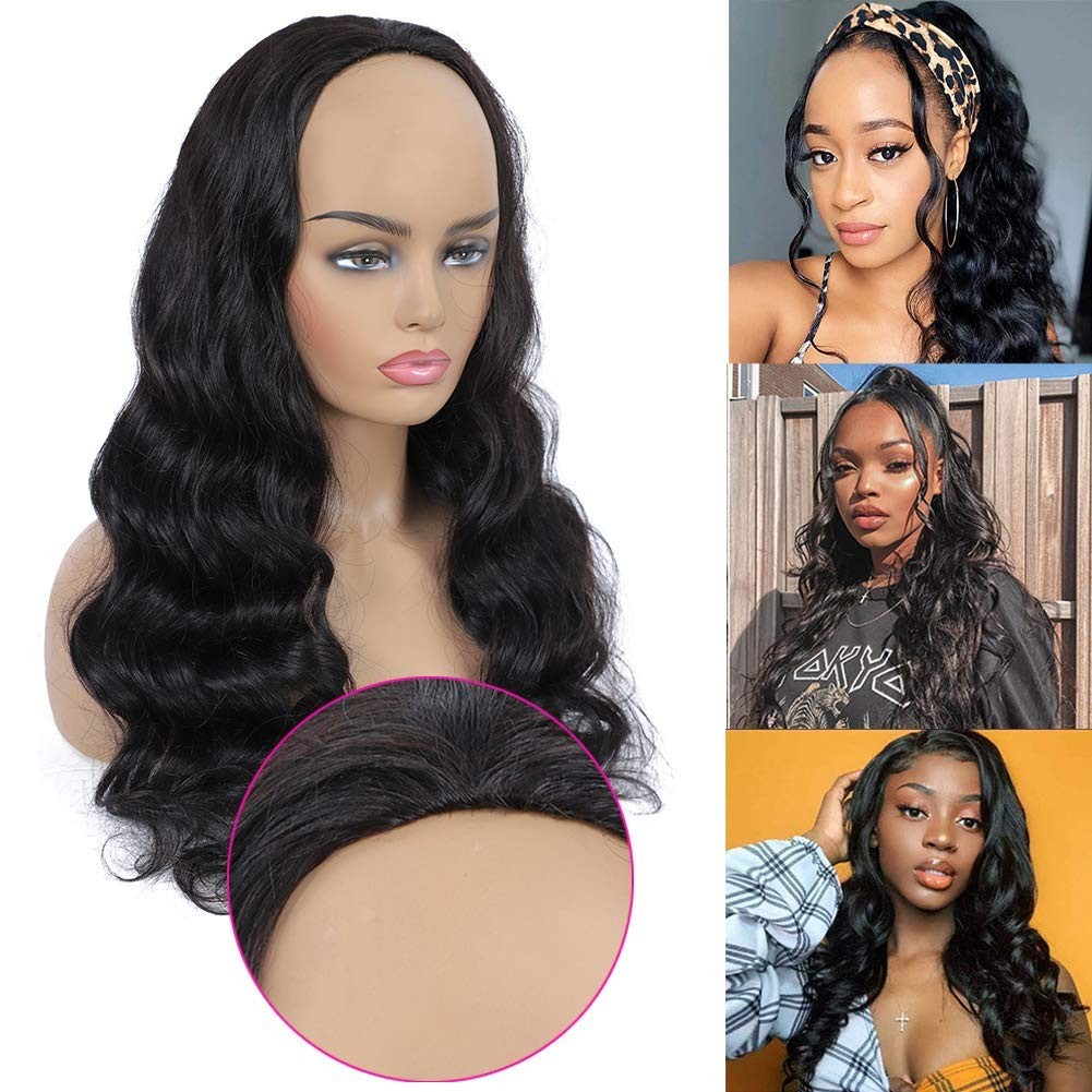 Urbeauty Body Wave 3 In 1 Half Wig Human Hair Glueless Wear And Go Wigs For