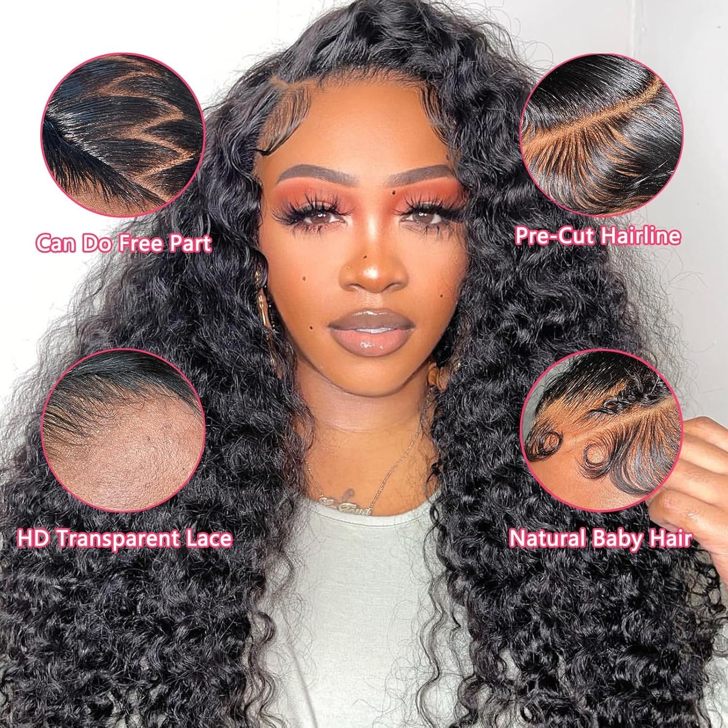 Simeider Glueless Wigs Human Hair Pre Plucked Pre Cut 5X5 Hd Lace Closure Wigs