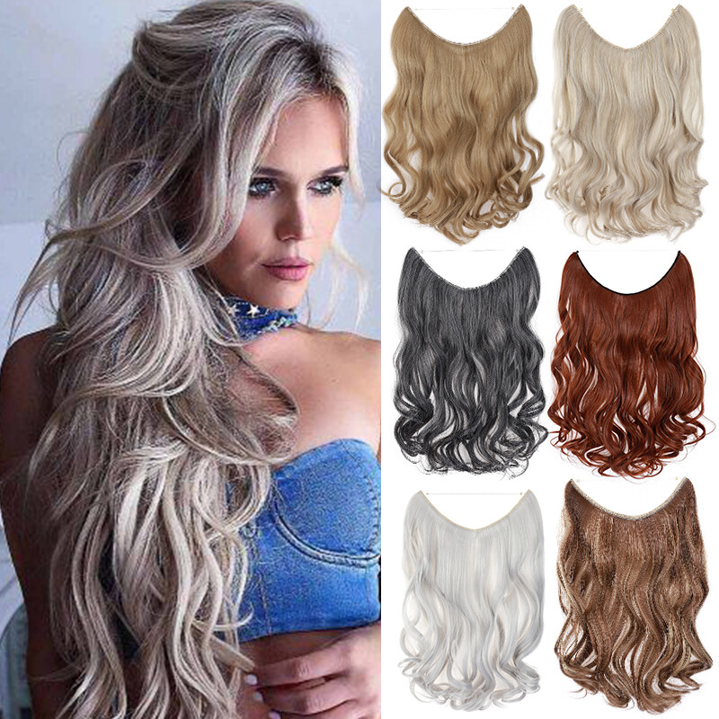 20″Invisible Secret Wire Headbands In Hair Extensions Head Band Natural as Human