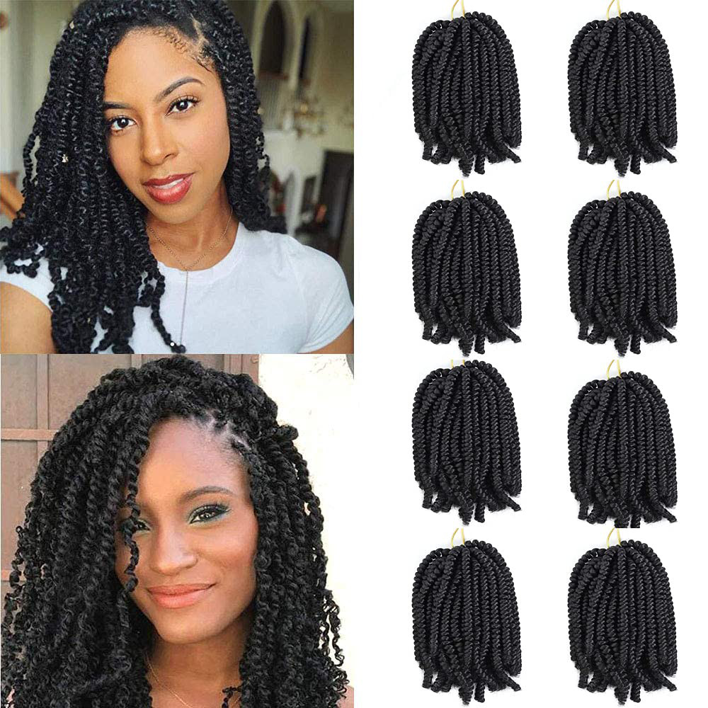 Spring Twist Crochet Braids Bomb Twist Crochet Hair Ombre 8″ Color C26