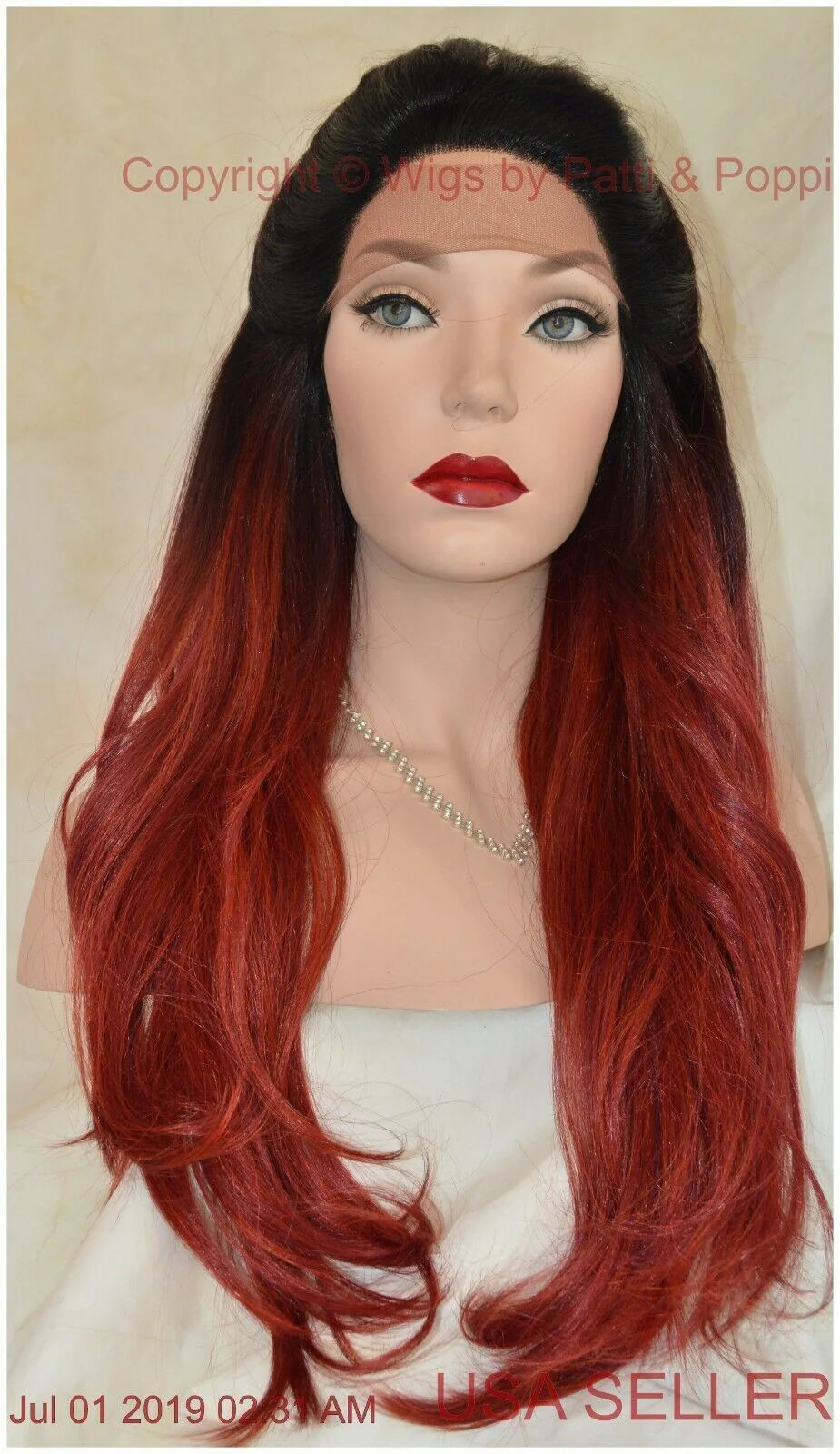 Swiss Lace Front Wig 4X4 Silk Top Handtied Heat Safe TT4.BG Long Thick 1372
