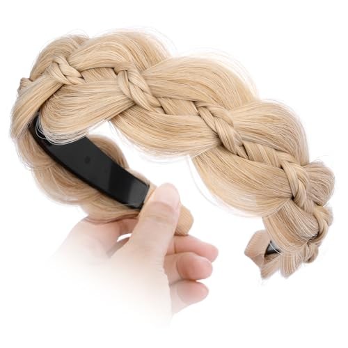 Wide Braided Headband with Teeth Synthetic 1 Count (Pack of 1) Honey Blonde