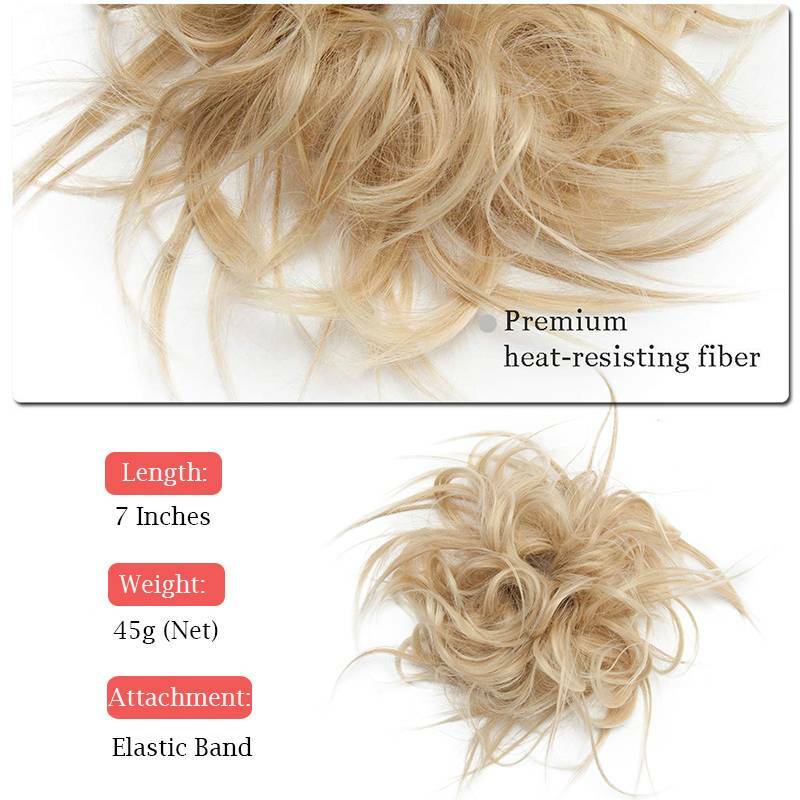Extra Large Messy Bun Hair Extensions Scrunchie Wrap on Ponytail Updo Hair Piece