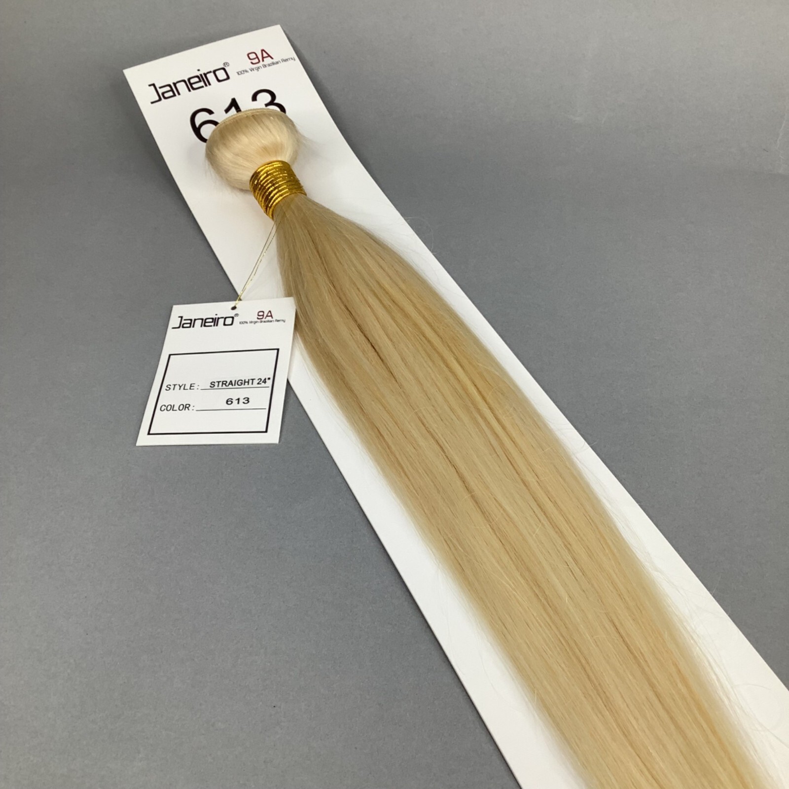 Unprocessed #613 Platinum Blonde 24” Yaki Straight 100% Human Hair Extensions