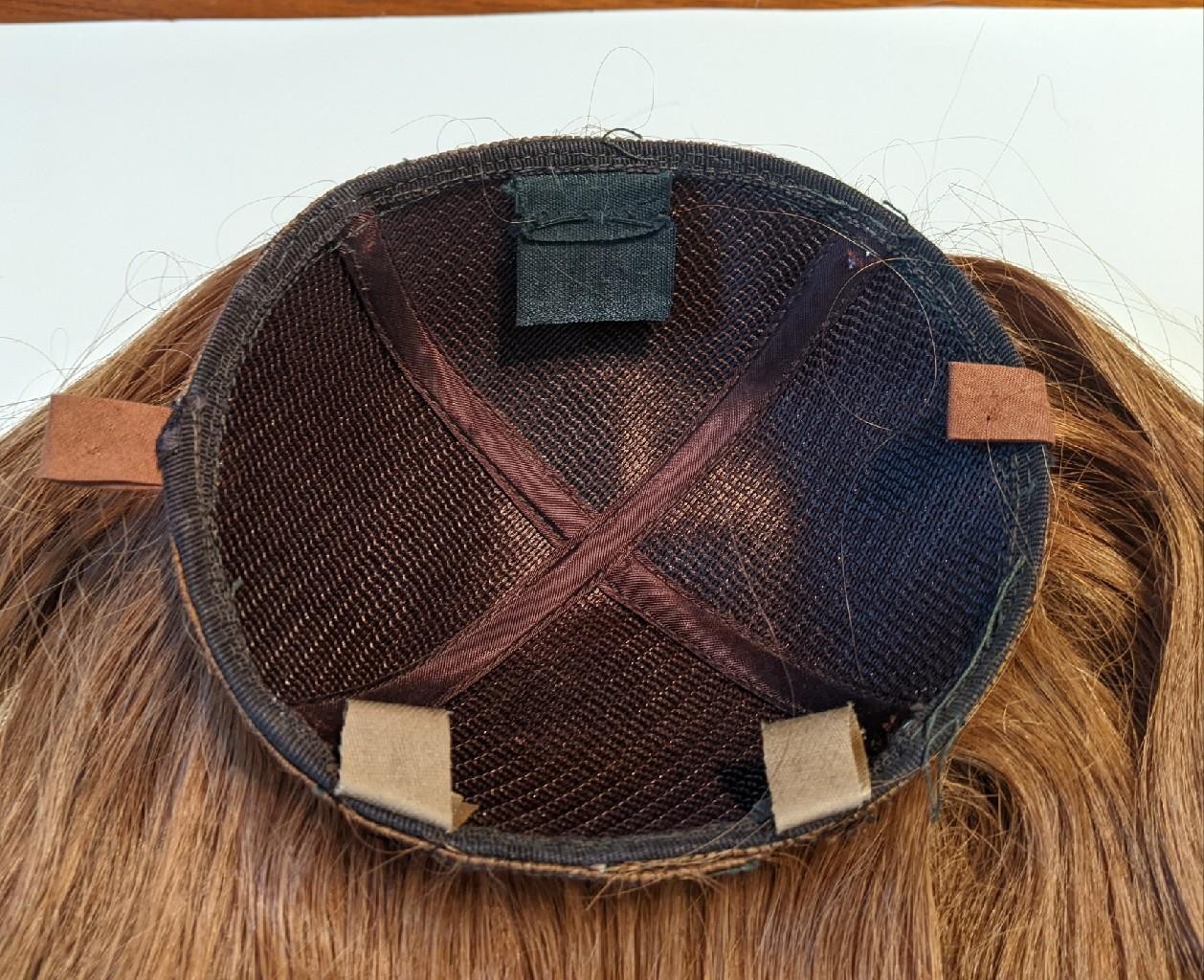 Wig Topper Cascade 16″ Long THICK Synthetic Medium Auburn 1960s Loops