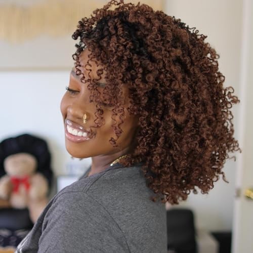 8 Inch 30 Strands/PCS Pre-looped Yanky Twists 8 Inch (Pack of 8) 1B/30#