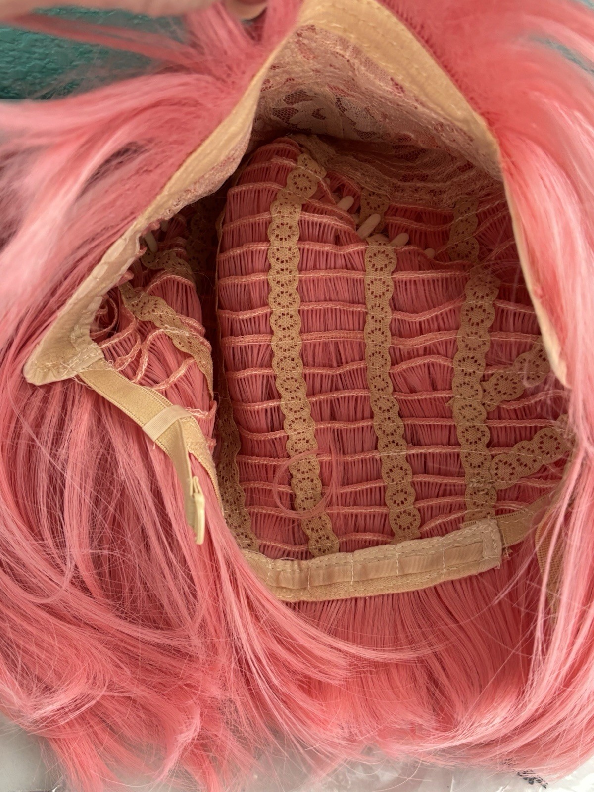 Pink Cosplay Wig with 2 Clips Ponytails for Girls and Women Short By Anangel