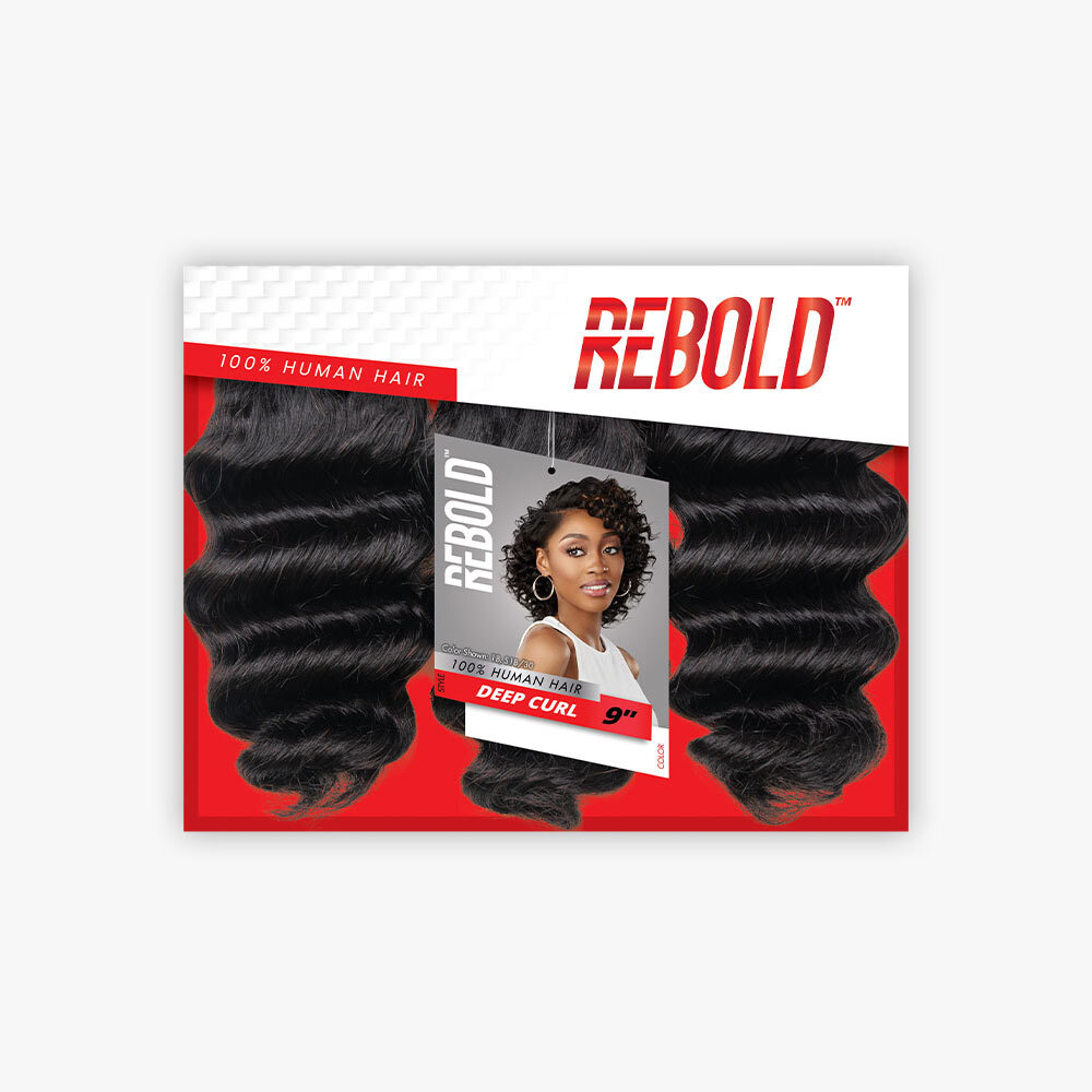 Sensationnel Human Hair Rebold Weave – Rebold Deep Curl 9″ 3pcs