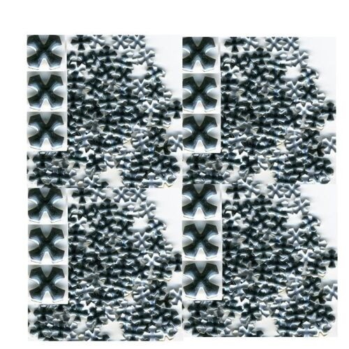 CROSSBONES Smooth Nailhead 10mm Hot Fix SILVER 2 Gross 288 Pieces