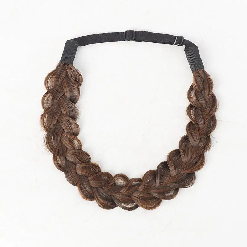 1 Pcs Synthetic Premium Adjustable Handmade Wig Braided Elastic Band Hair Fashio