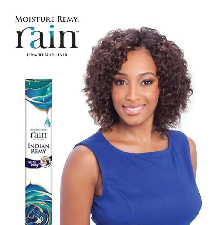 Rain Indian Remy Wet N Wavy Human Hair Weave 10 Inches # 1