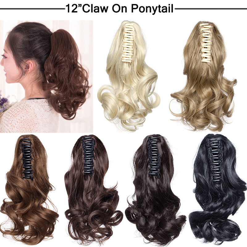 100% Natural Thick Claw Clip On Ponytail 18-26″ Long Soft As Human Hair Piece US