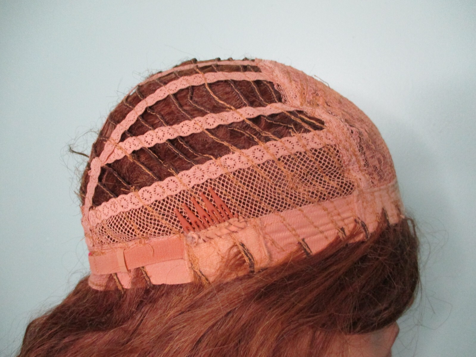28″ medium brown long wavy thick WIG with combs – BIG WIG – big hair