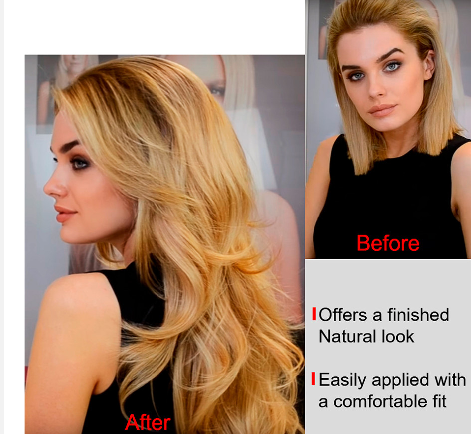NEW 3/4 Machine Cap Half Wig Body Wave 100% Human Hair Remy Hair 3/4 Half Wig