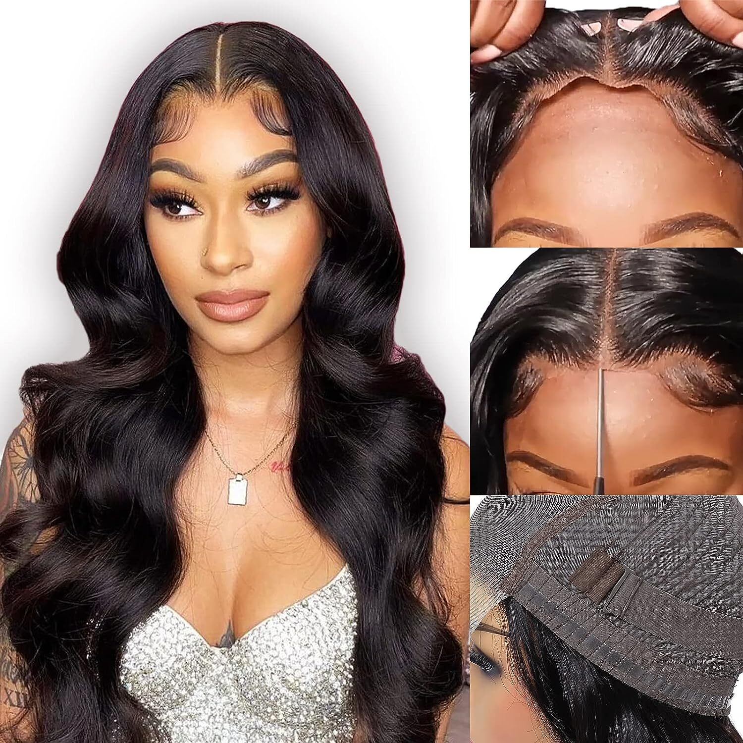 Wear Go Glueless Wig Pre-Cut 5*5 HD Lace unprocessed Human Hair Black Body Wave
