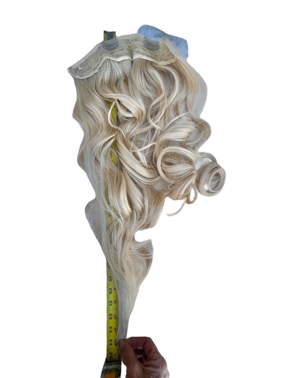Reach Blonde Curly Clip-In Hair Extensions 24” Long