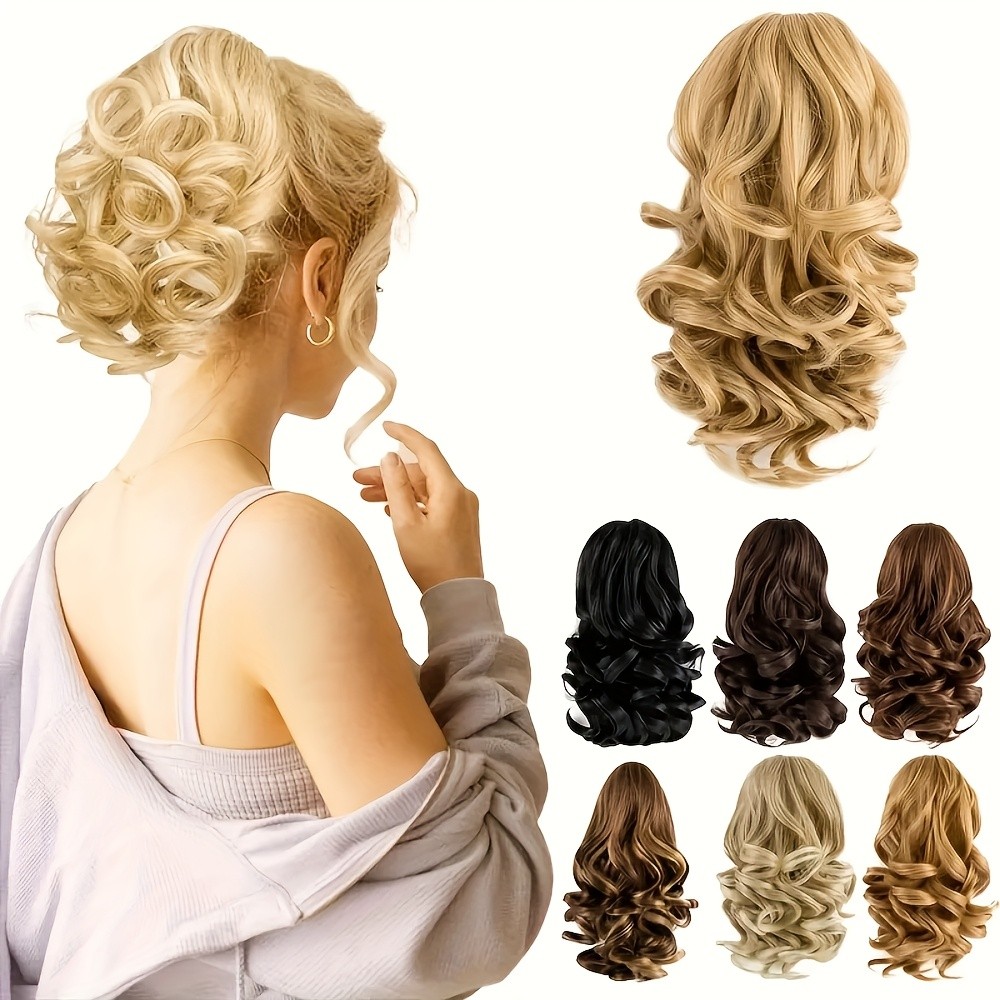 Curly Wave Clip-In Ponytail Hair Extensions for Women – High-Temperature Fiber