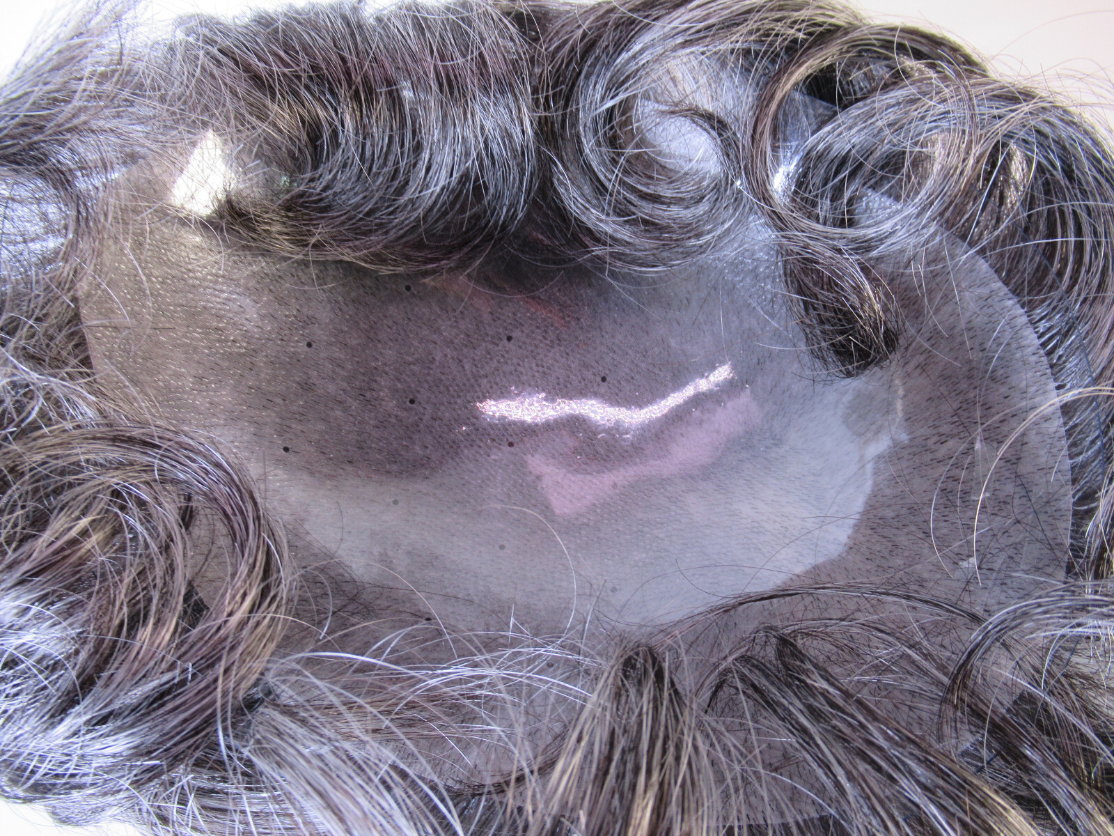 Leading Man CONRAD Mens Toupee Poly Skin Base Implanted Hand-Tied Hairpiece