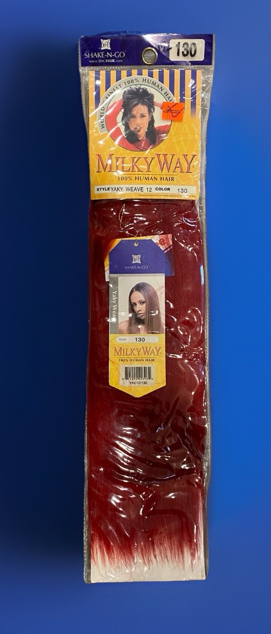 Milky Way Yaky Weave 12” – 100% Human Hair Extensions Color # 130 Red