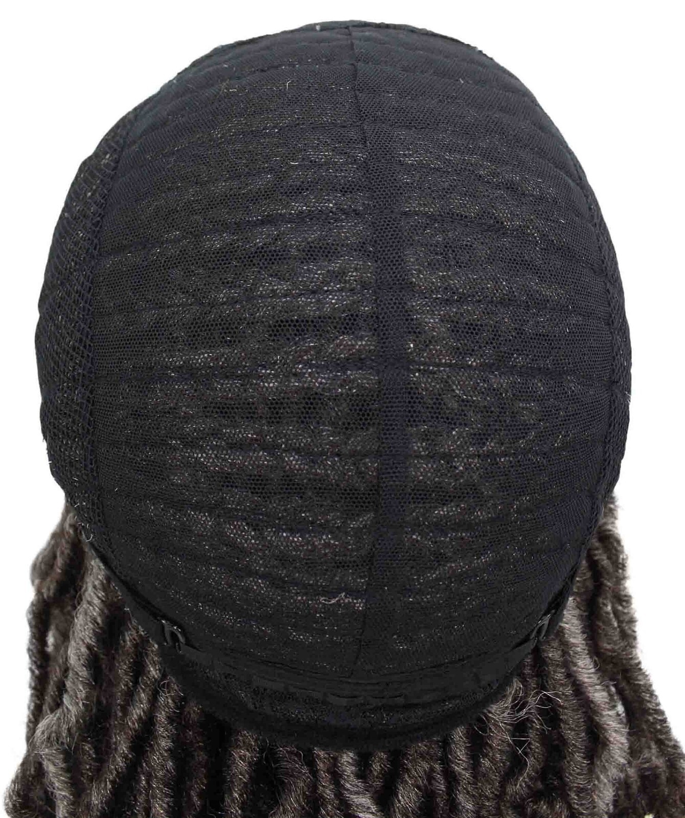LUXLUXE Dara Curly Dara 22 in Long Dara 4X4 Hand Tied Lace Braid Braided Wig