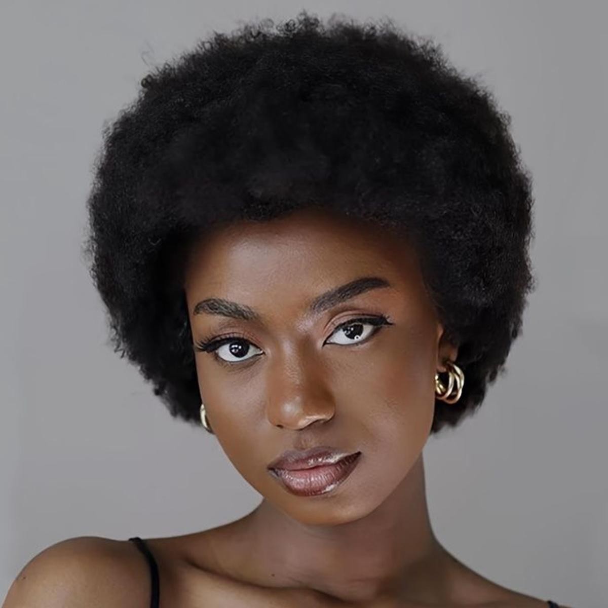 Pixie Cut Glueless Wig Afro Wigs for Black Women Machine Made Wig Human Hair