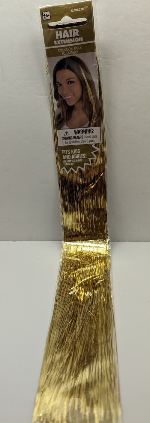 Amscan Hair Extensions 15″ Gold