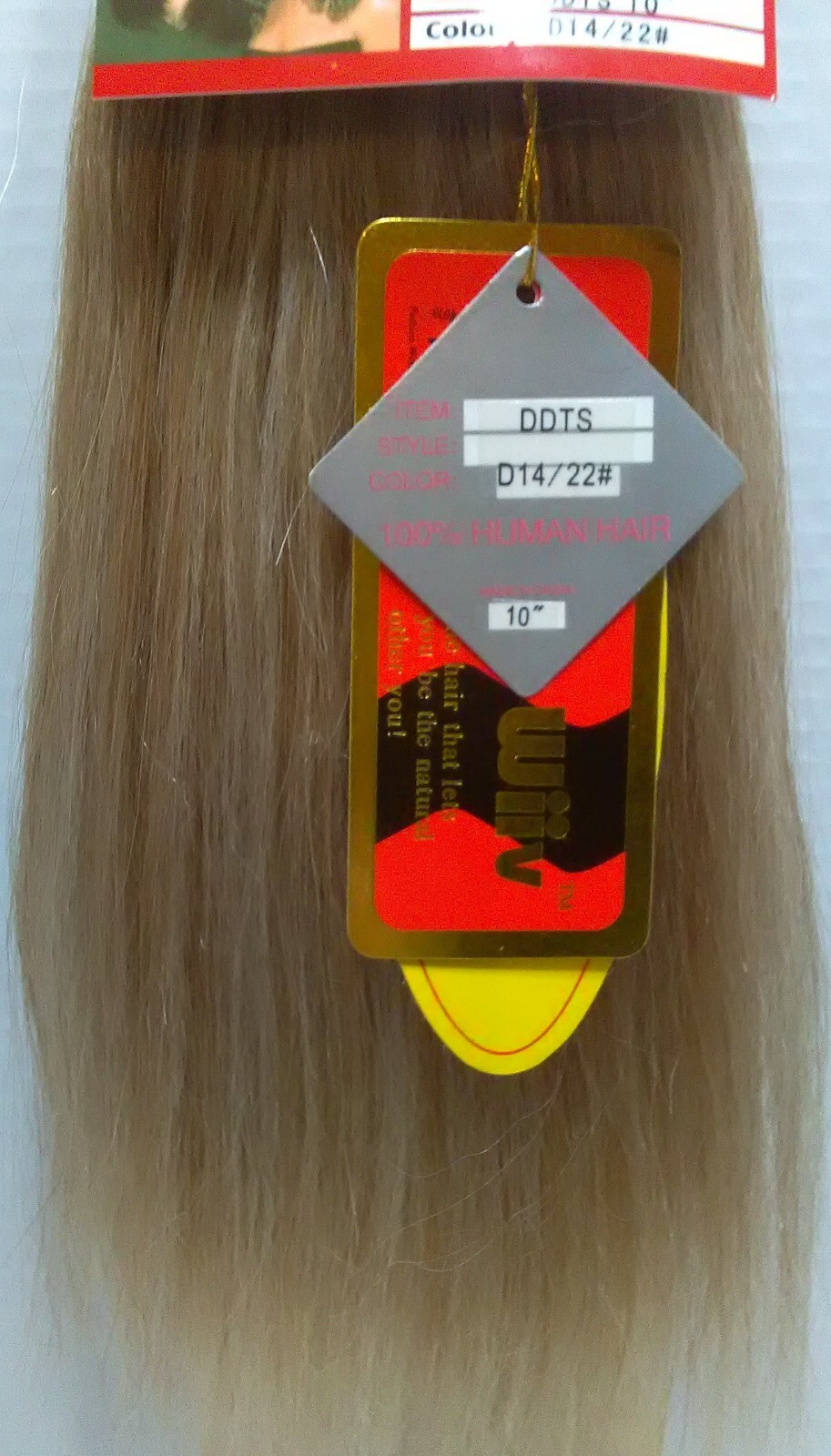 color D14/22 100% Human Hair for Weaving 10 inch long 30 inch wide mix blonde