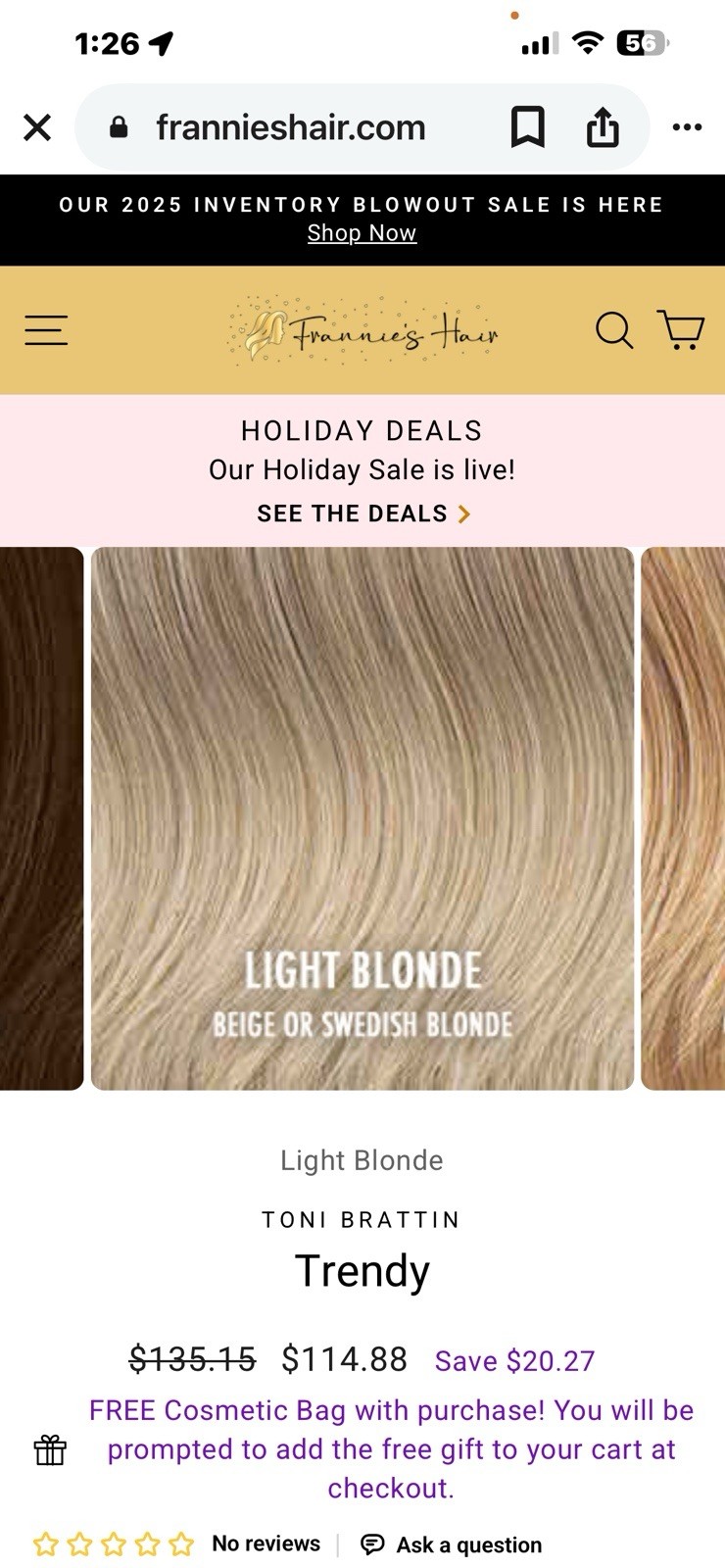 Wigs Toni Brattin #348 Confidence regular