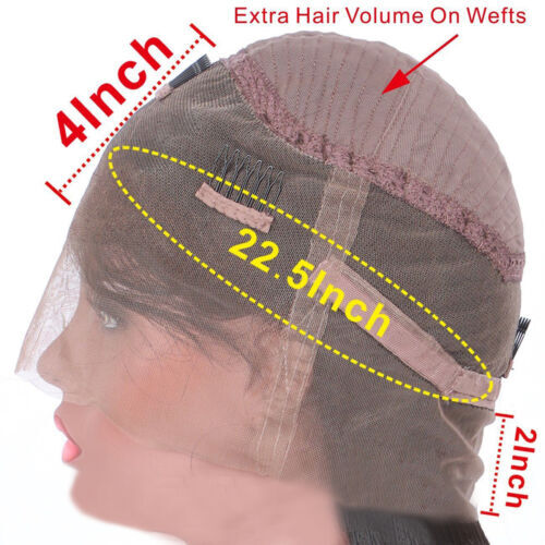 100% Human Hair Black Straight Wigs for Women 360 Full Lace Front Wigs 22.5inch