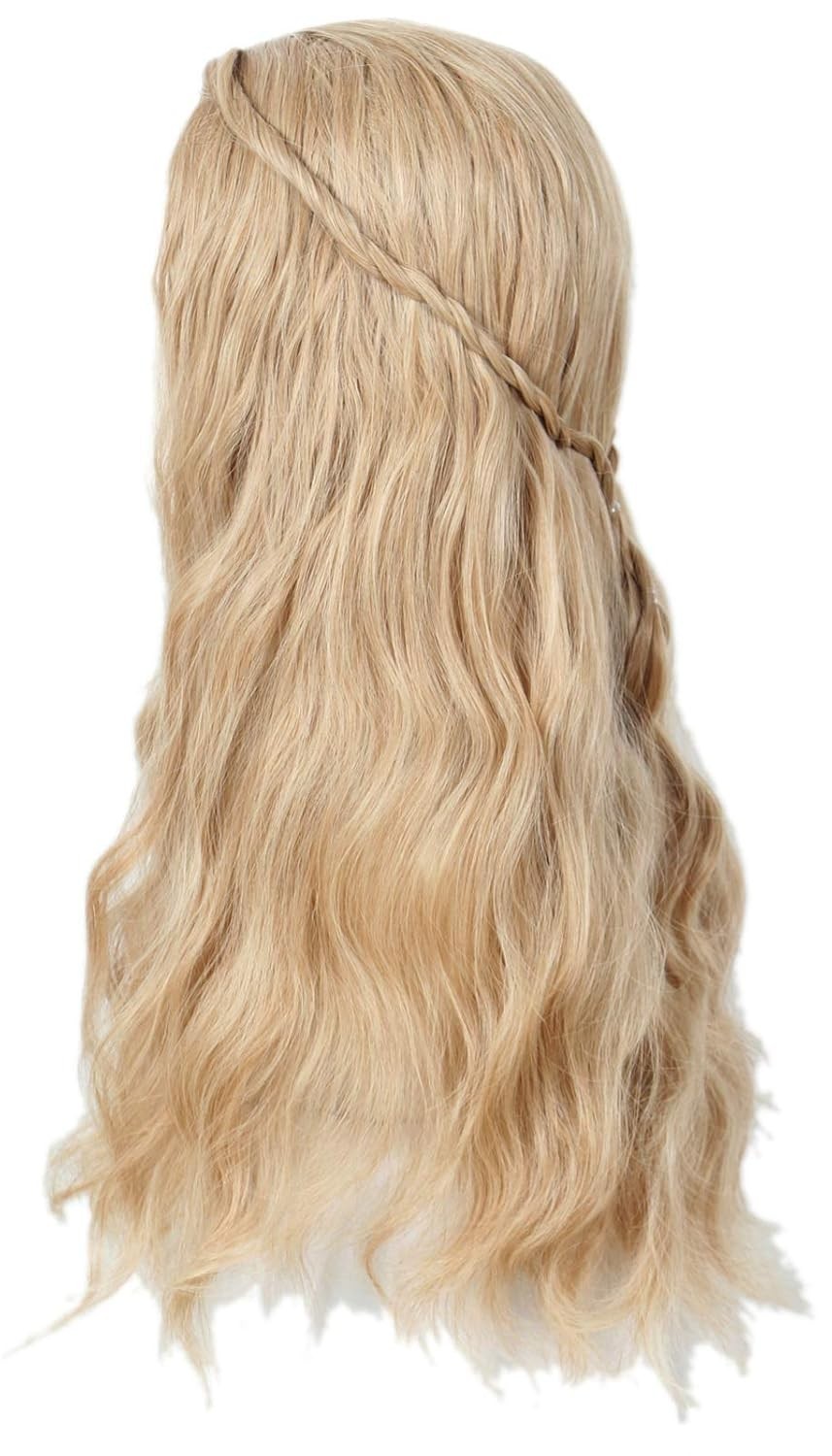 Elegant Long Blonde Wavy Wig with Adjustable Straps – Women’s Costume Essential