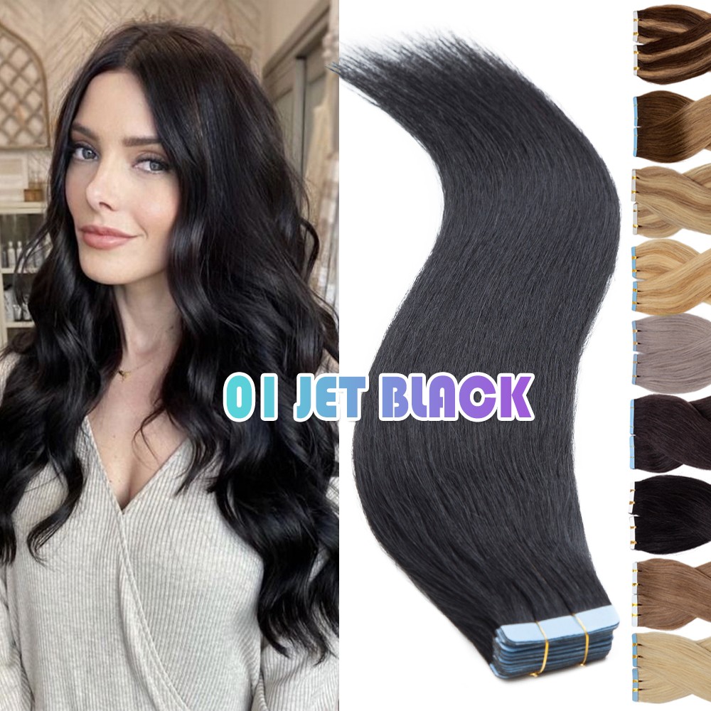 Tape in Hair Extensions 100% Remy Real Human Hair 8A Skin Weft Balayage INVIBLE