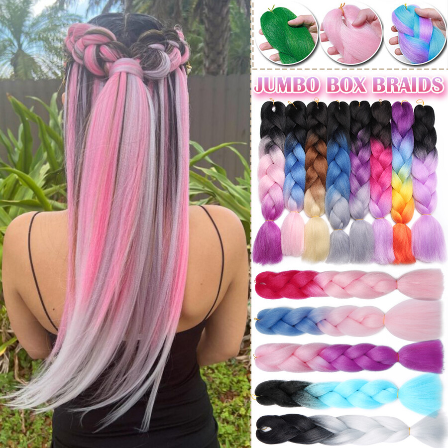 Synthetic Jumbo Braiding Hair Extensions Crochet Long Thick Ponytaill Halloween