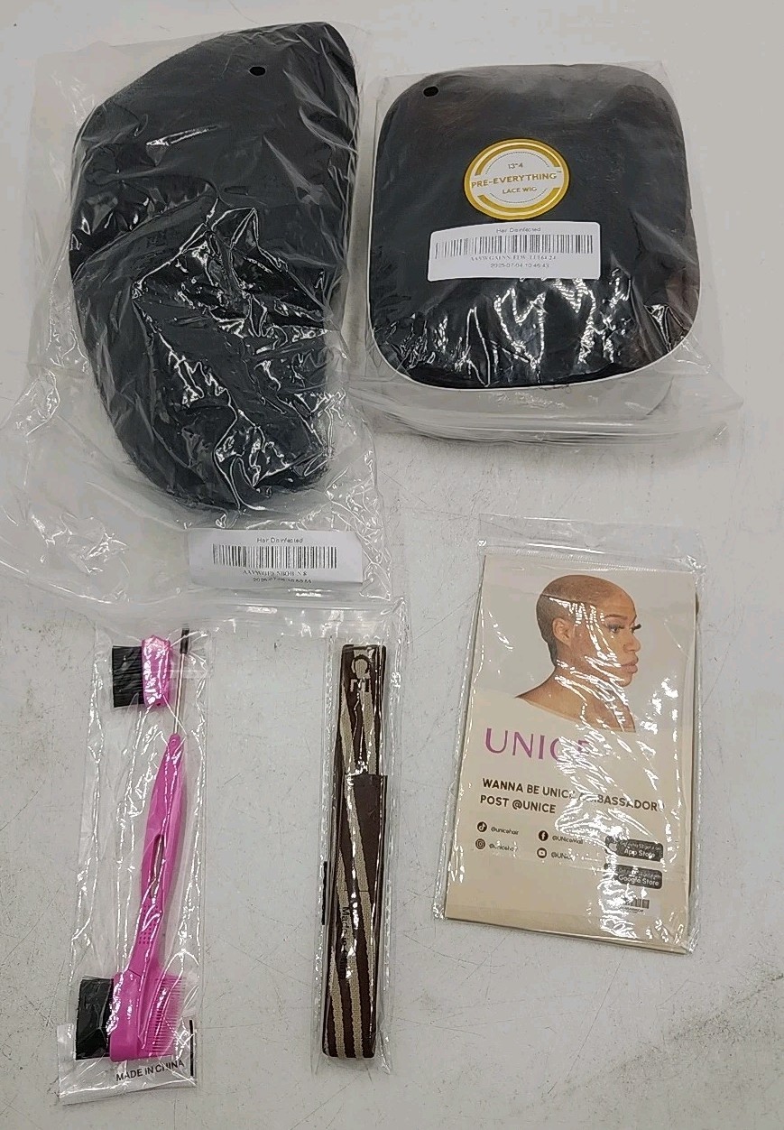 NEW Unice 13 x 4 Pre-Everything HD Lace w/Curtain Bang Wig 24″ x 8″ Bob Wig