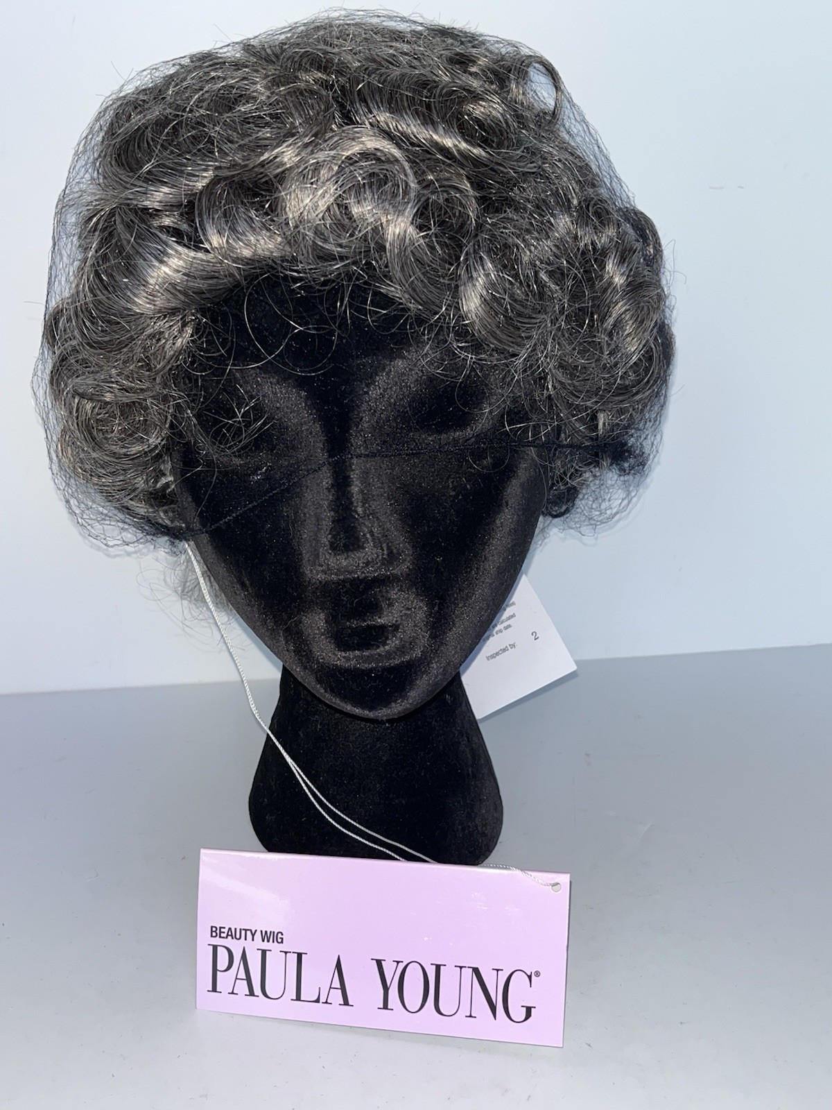 Paula Young Wig A1074 SAPPHIRE Color #44 Salt & Pepper Curly NEW IN BOX
