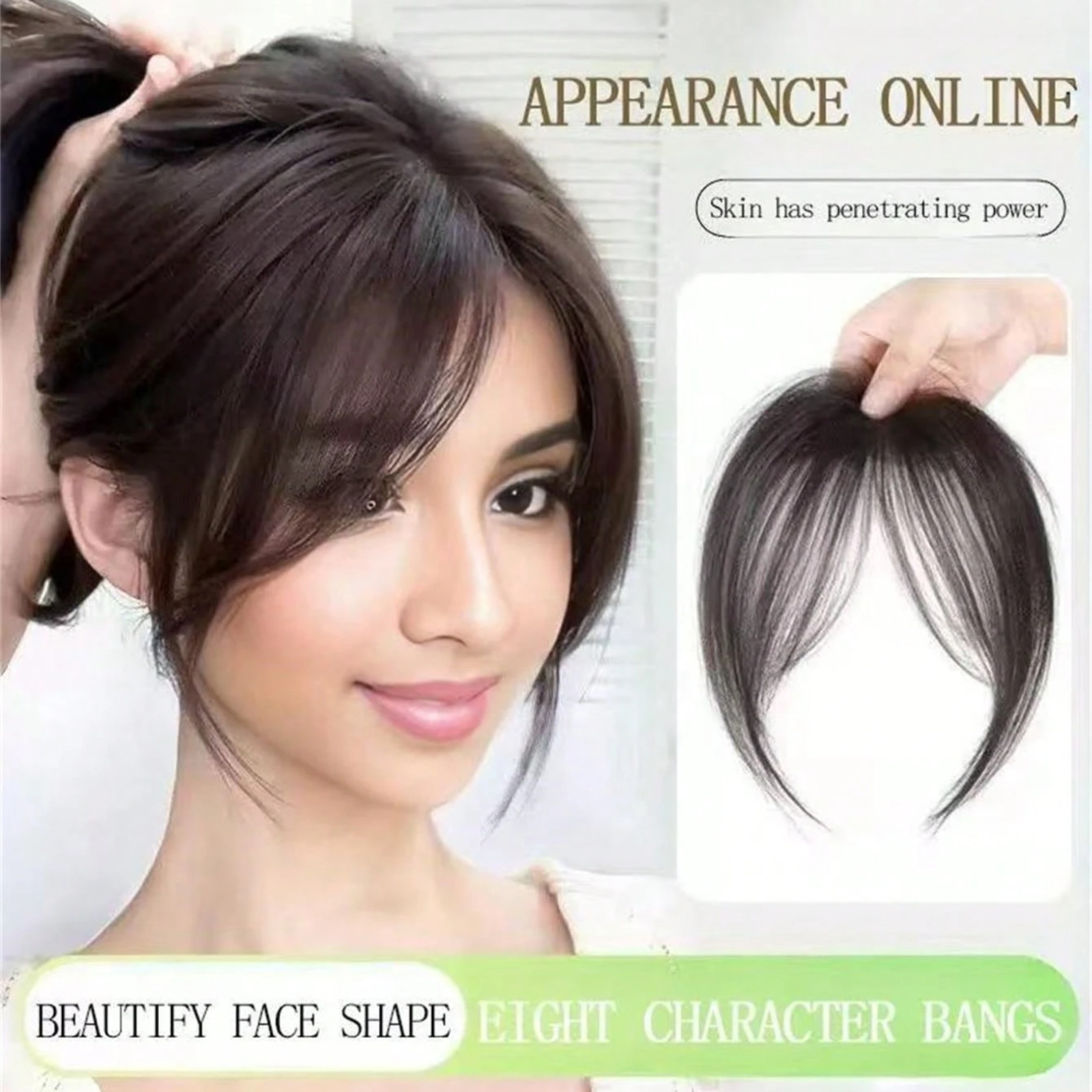 Hair Extensions Clip-in Fringe Women’s Sideburn Clip In Bang Front Hairpiece New