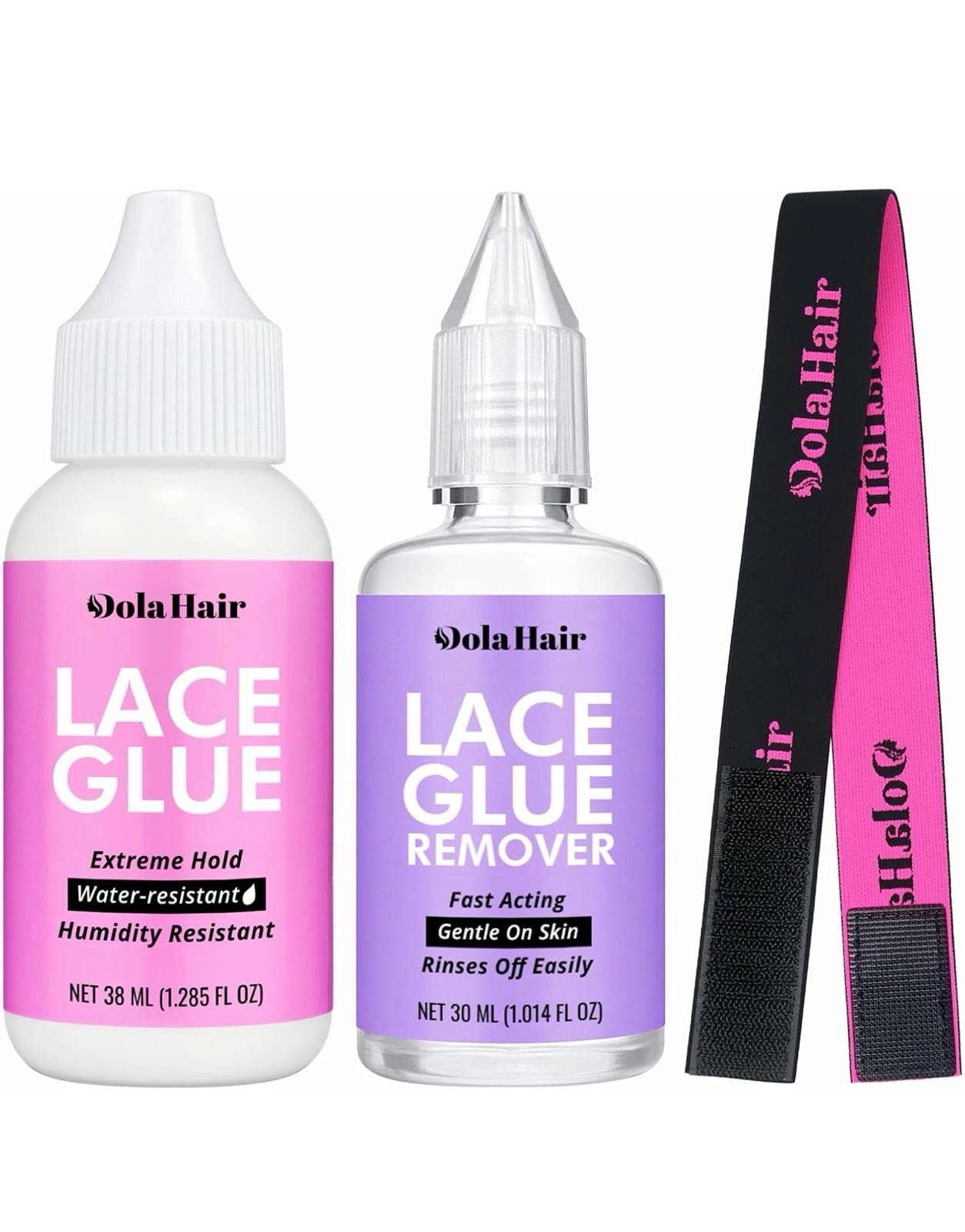 Dola Hair Extreme Hold Lace Glue Set Water-resistant Humidity Resistant Gentle